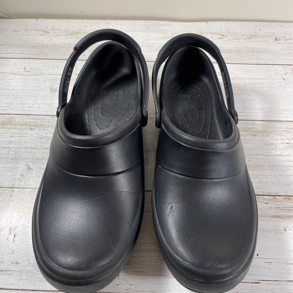 Crocs Mercy Non-Slip Work Clogs Shoes Women’s Size 7 Black Slip On Comfort Shoes